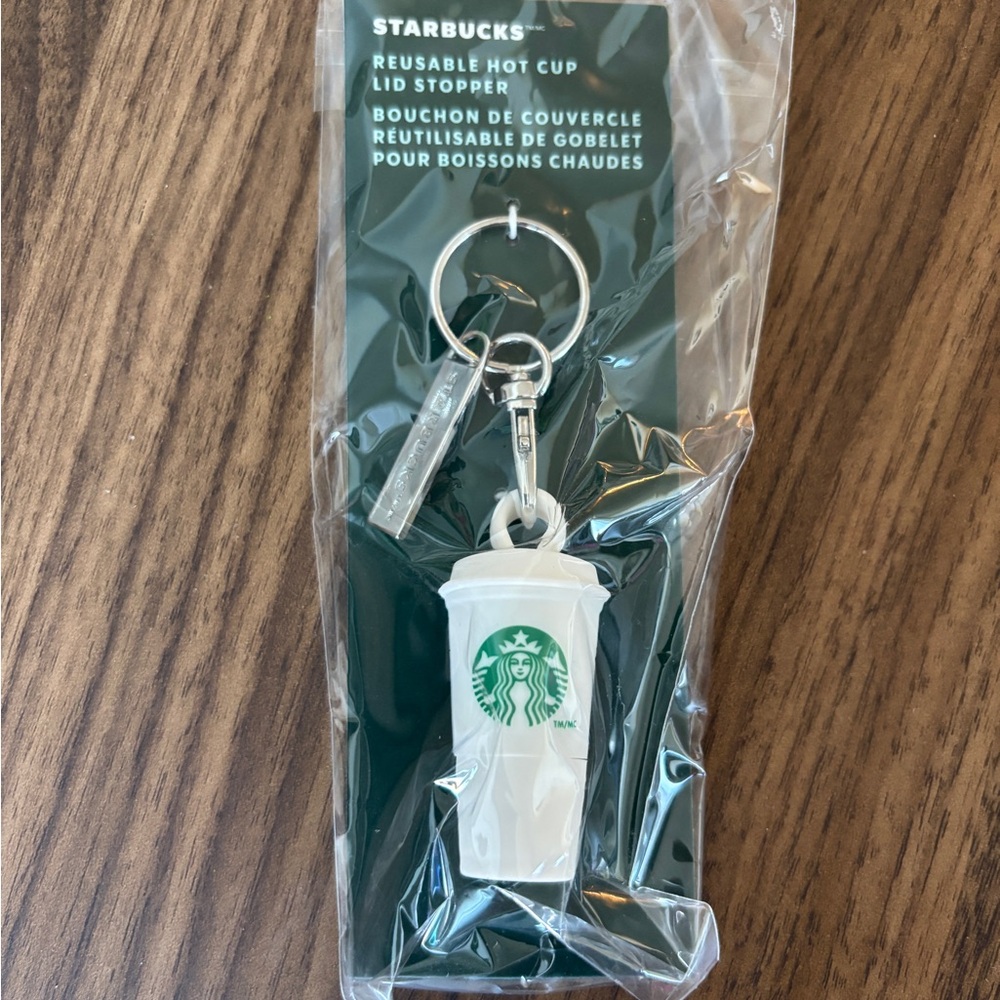 Starbucks Cup Lid Stopper Keychain New